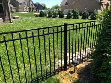 Modern alternating spear top fence