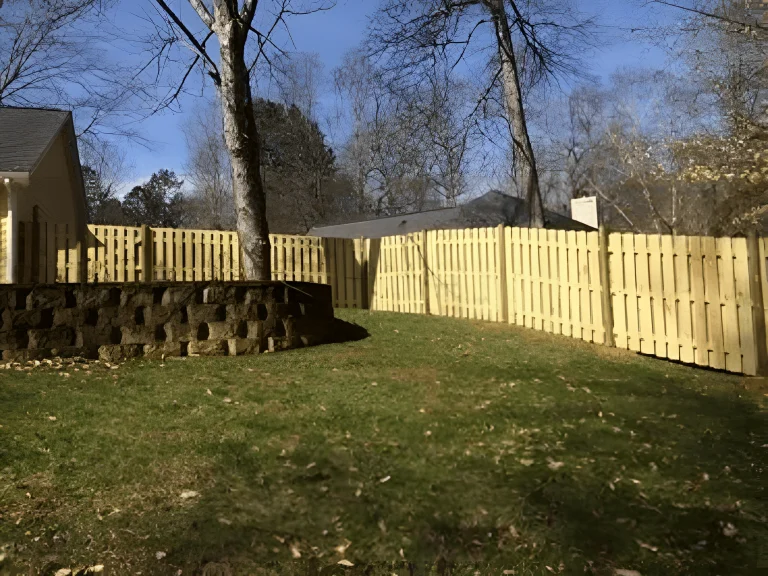 Sturdy backyard wooden fence panel