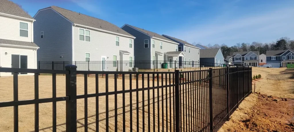 Black aluminum decorative fence Greenville