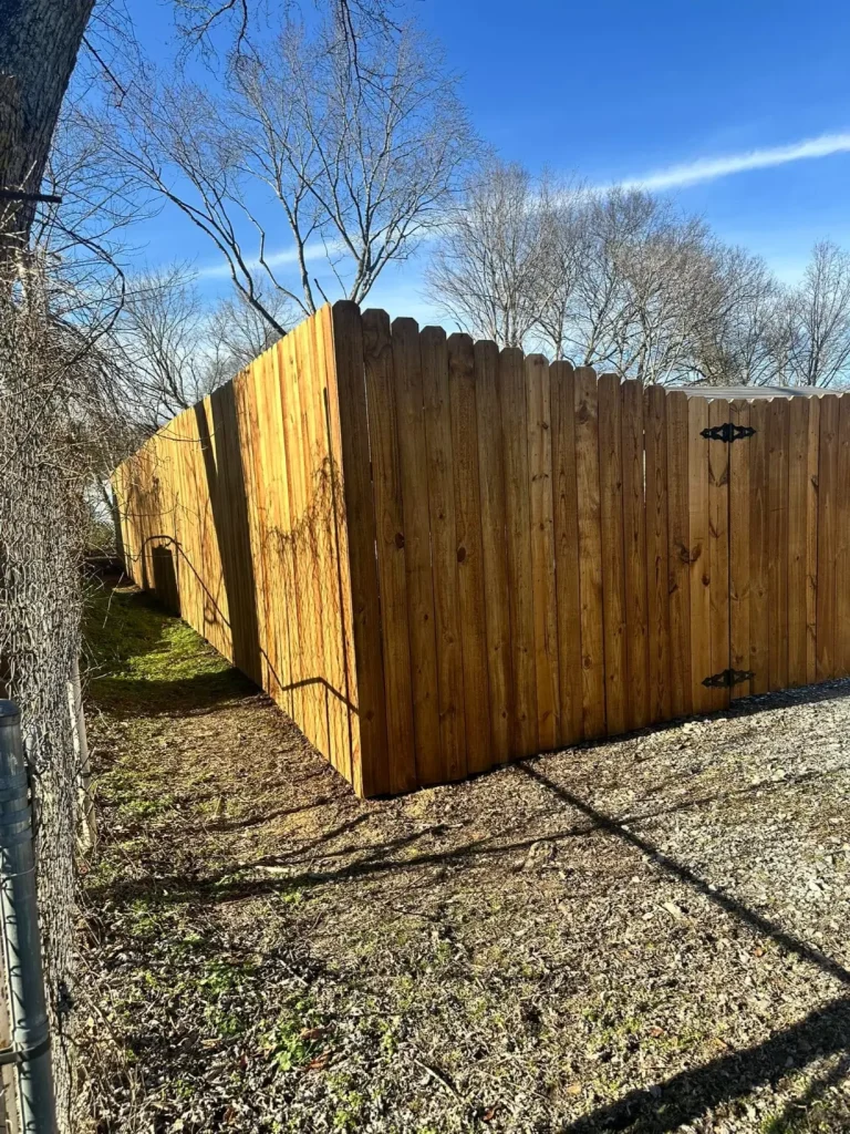 Classic wooden privacy fence design